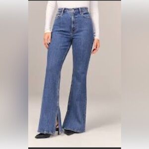 ABERCROMBIE & FITCH Curve Love High Rise Vintage Flare Jeans